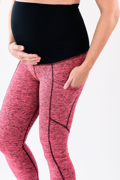 Berkley Clothing Janey Over Belly Maternity Legging in Peppered Pink –  berkleyclothing
